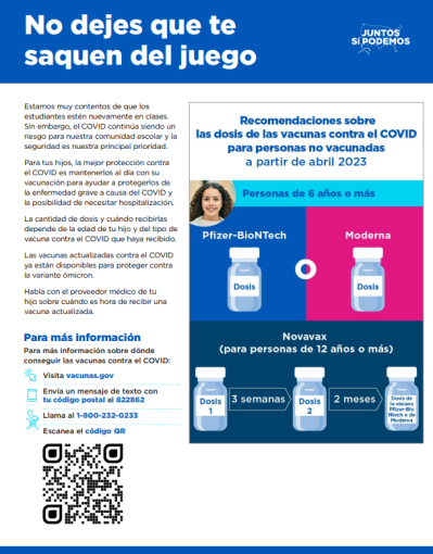 Don't Get Sidelined by COVID — Spanish