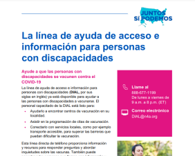 La línea de ayuda de acceso e información para personas con discapacidad  DIAL 